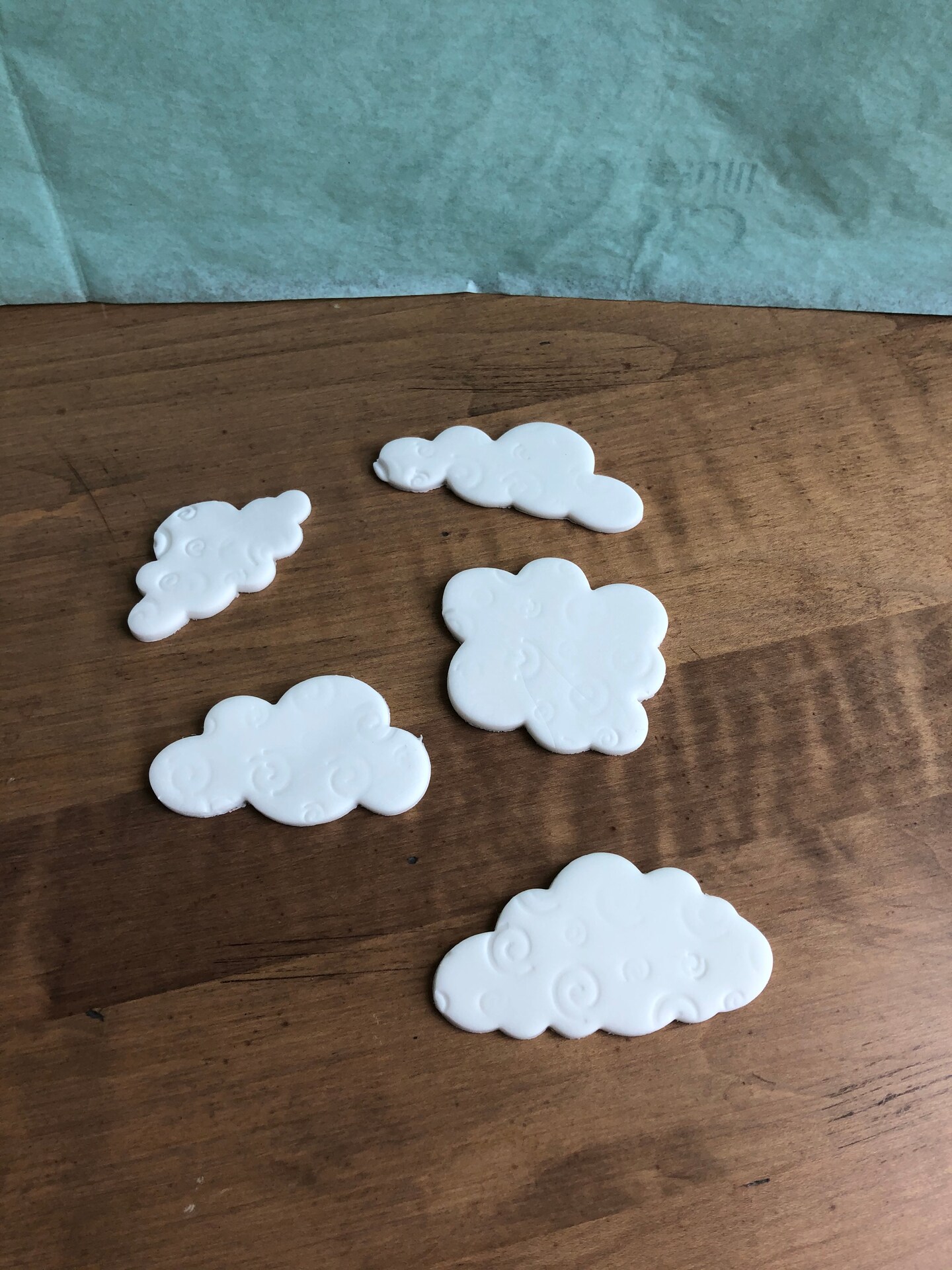 Gum paste Moon and stars cake toppers. 3D,Fondant cupcake or cake