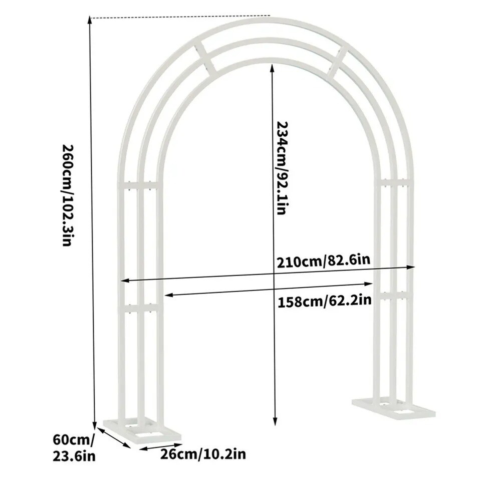 Floral Background Arch Outdoor Anti-rust Metal