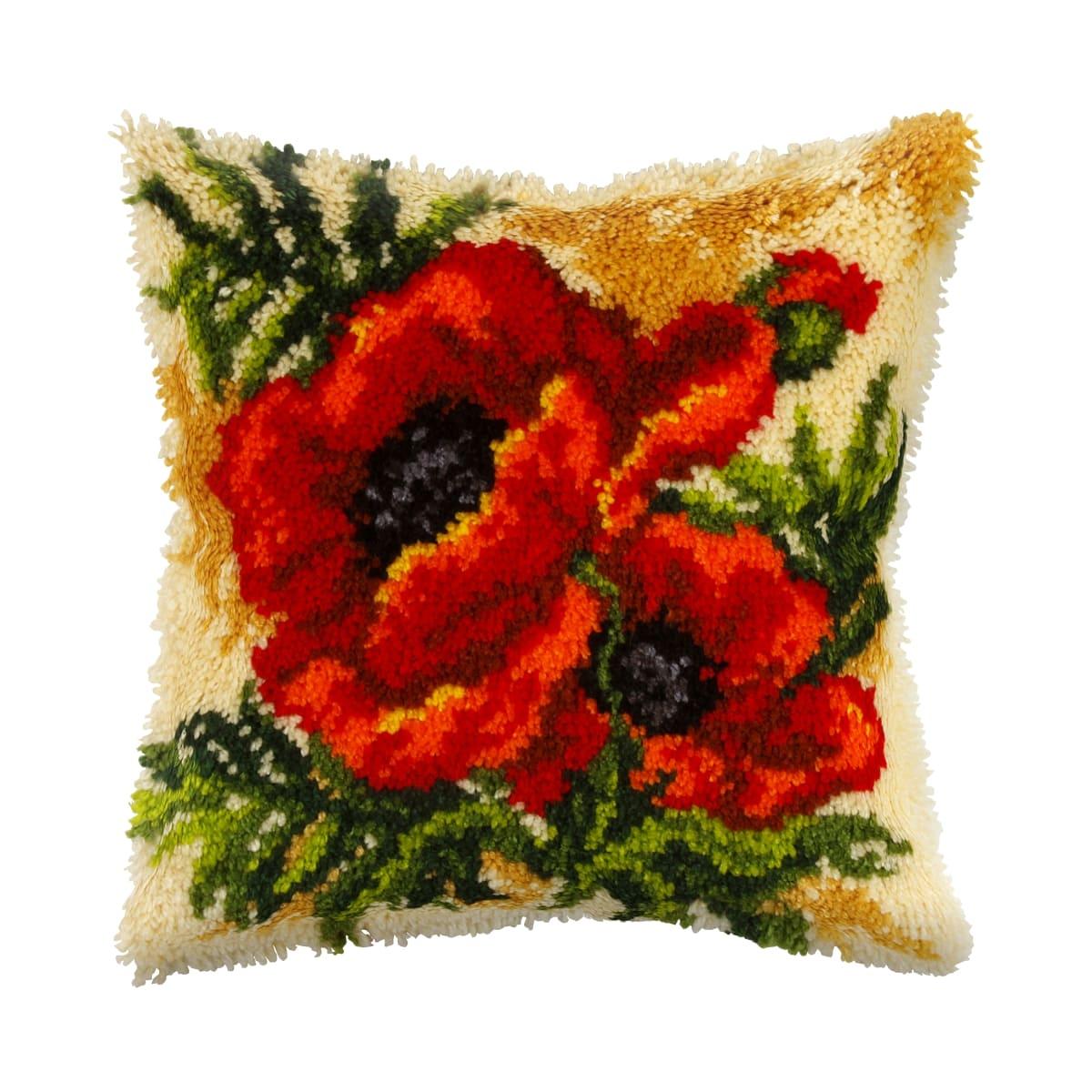 Latch hook cushion kit &#x22;Poppy&#x22; 4087