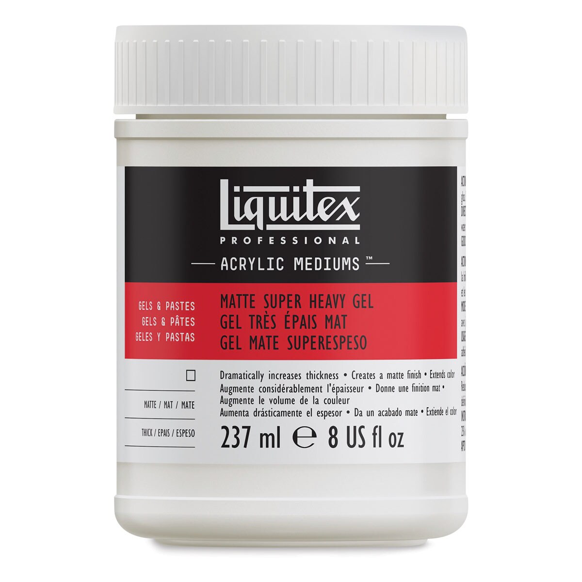 Liquitex Medium - Super Heavy Gel Medium, Matte, 8 oz jar