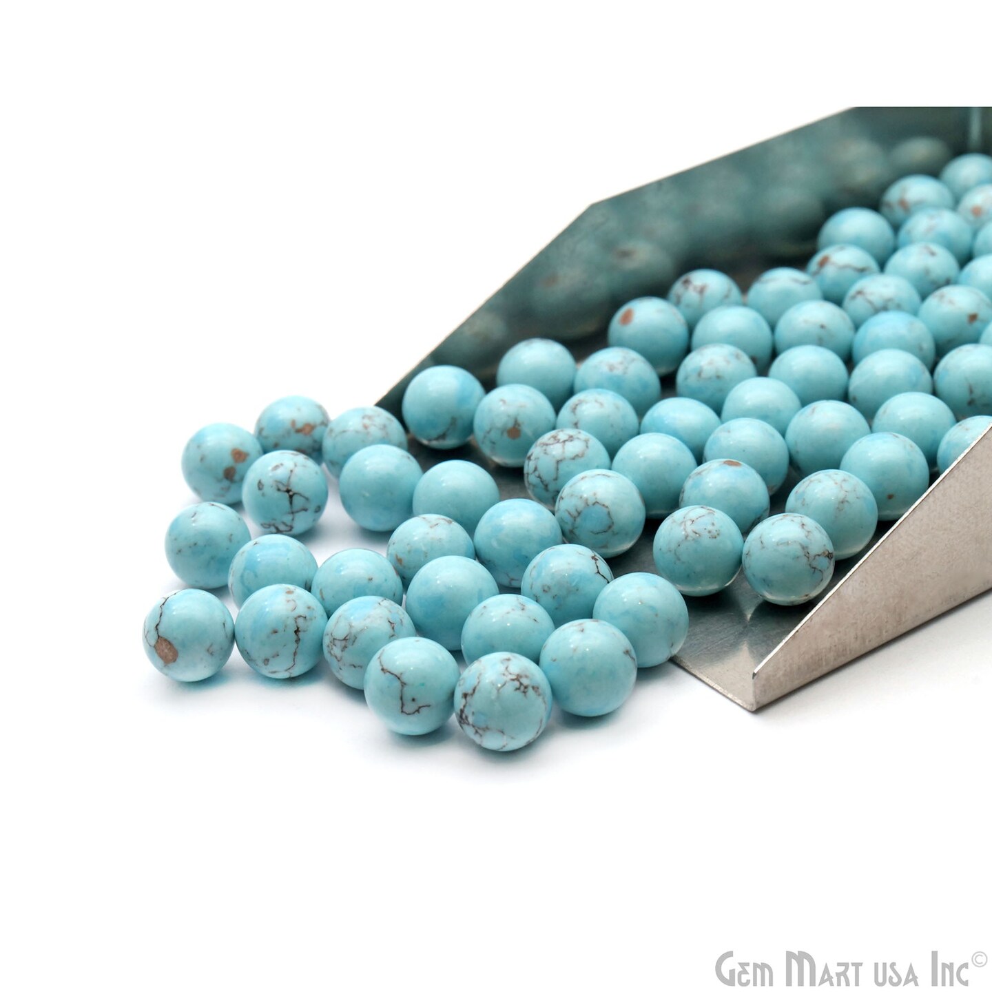 Gemstone Drilled Round Beads, 7mm Natural Gem Beads, DIY Bracelet Jewelry, 10 pc Lot, GemMartUSA (60107)