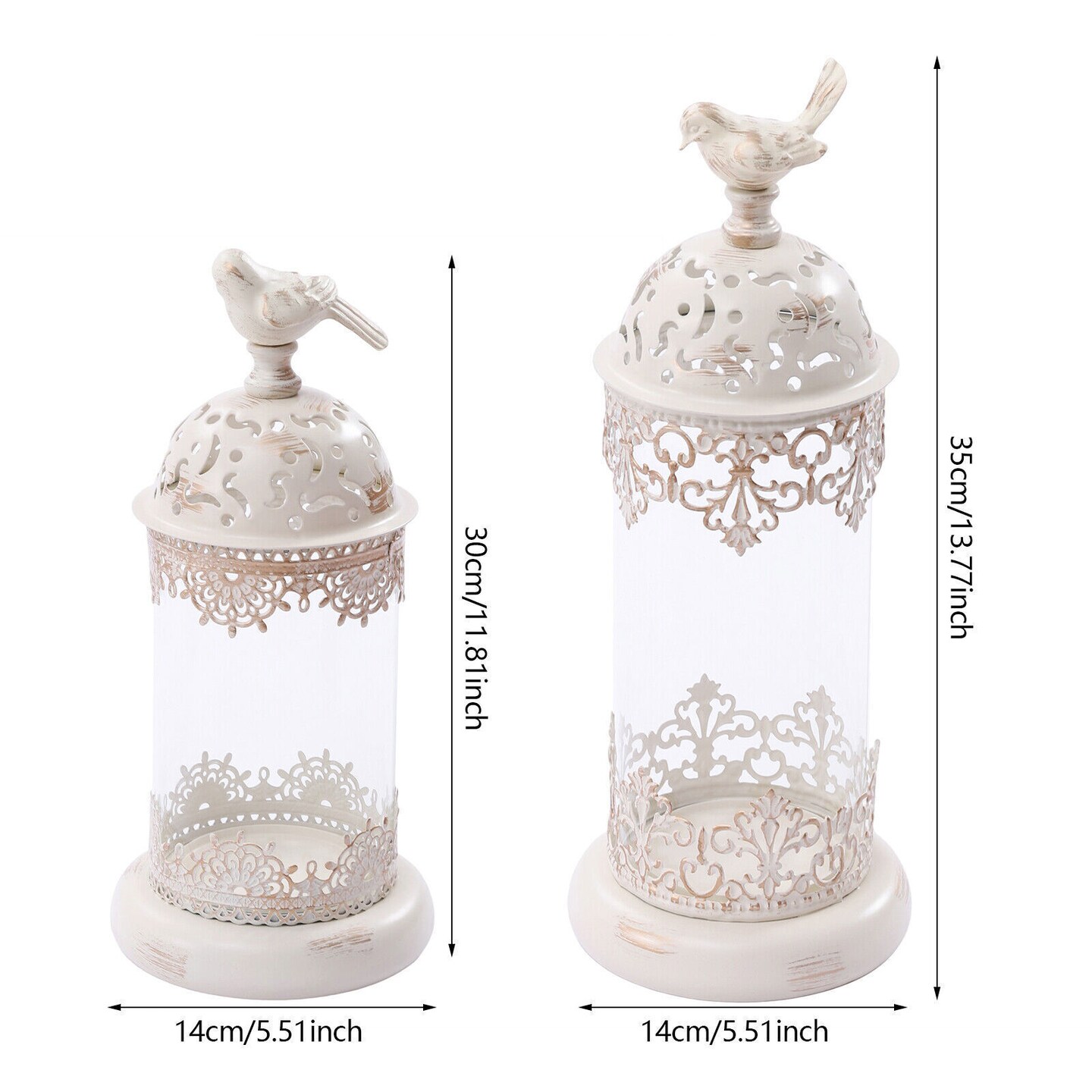 Kitcheniva Vintage Romantic Birdcage Candle Stick Holder 2Pcs