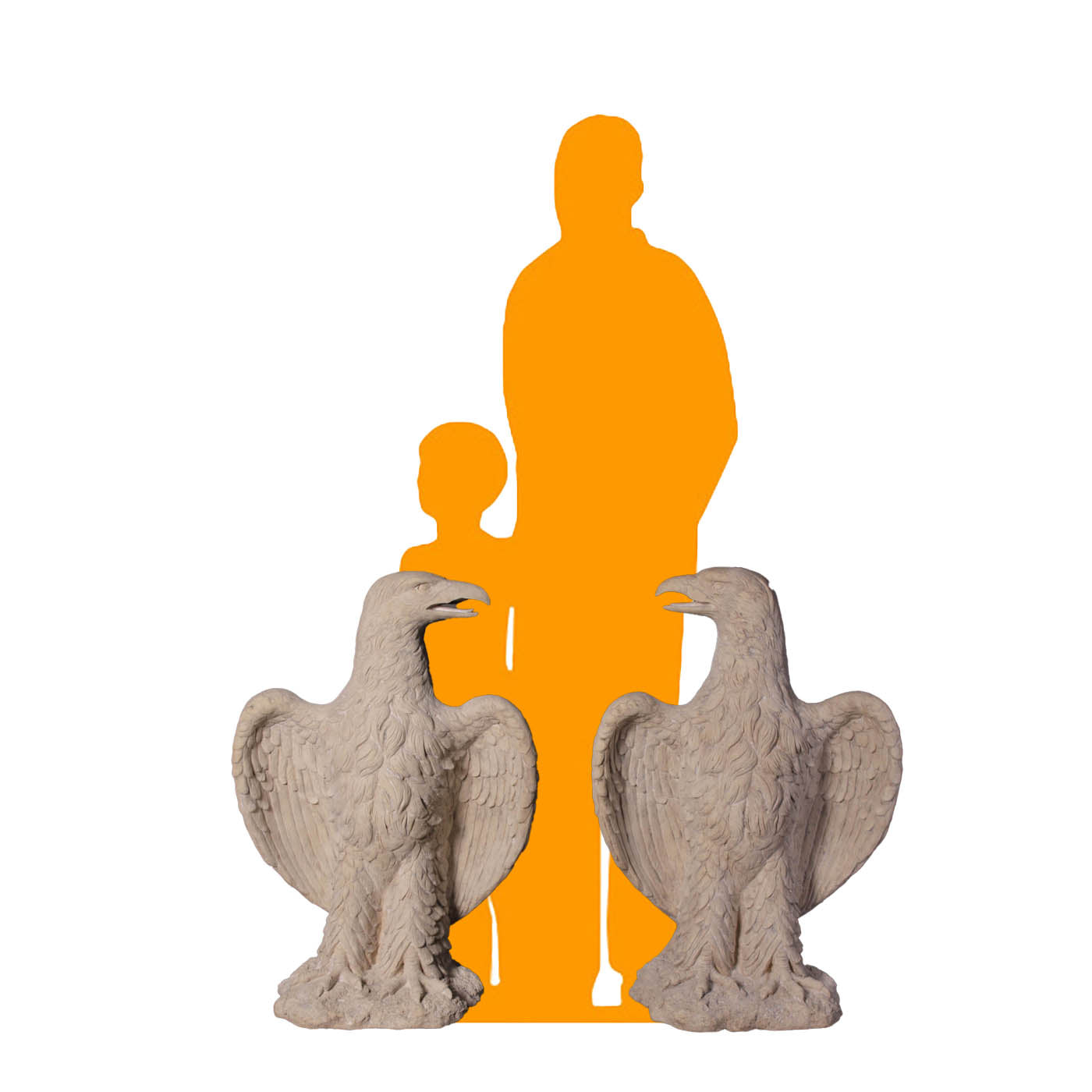 Stone Eagle Statues Set of 2