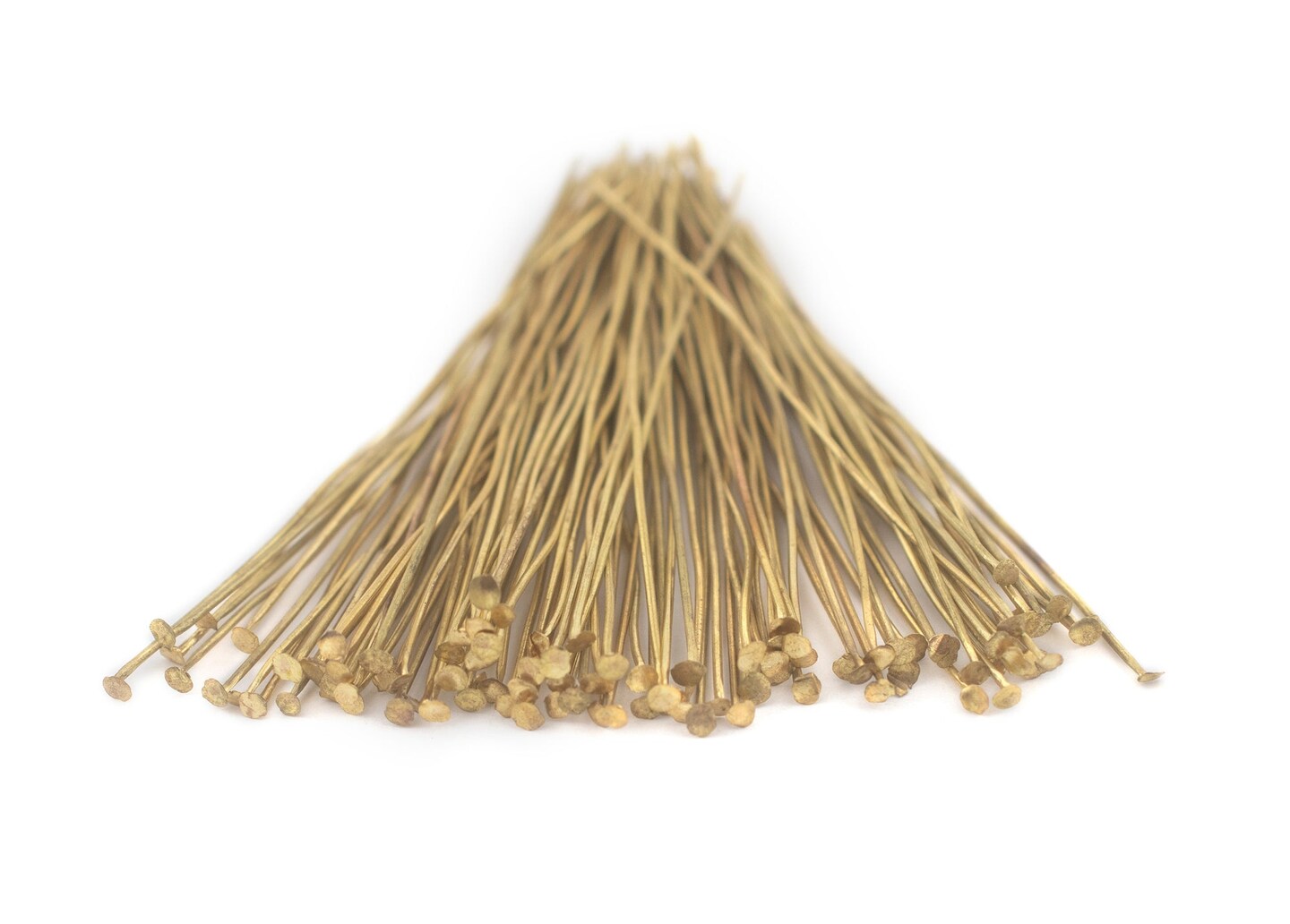TheBeadChest Brass 21 Gauge 3 Inch Head Pins (Approx 100 pieces)