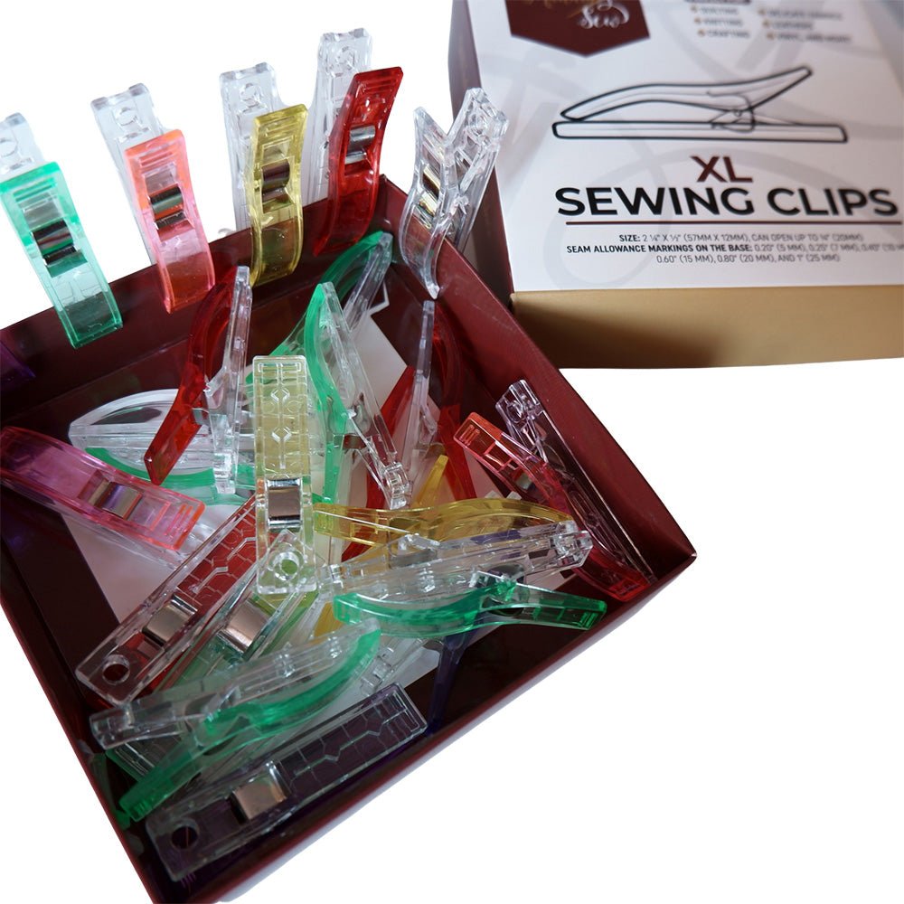 XL Sewing Clips - 2 &#xBC; x &#xBD; inch - multicolor - 25 pcs/box