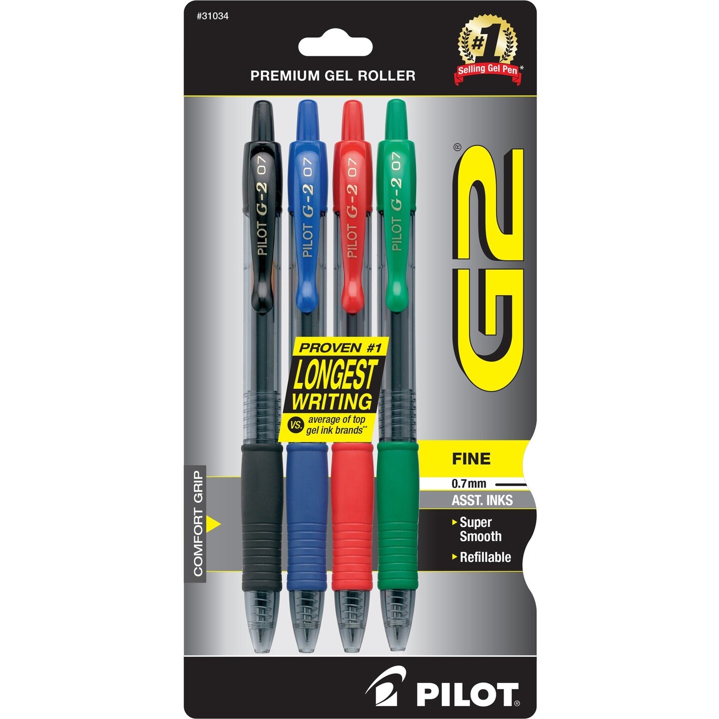 Pilot Retractable Fine Point Gel Rollerball Pen, Assorted