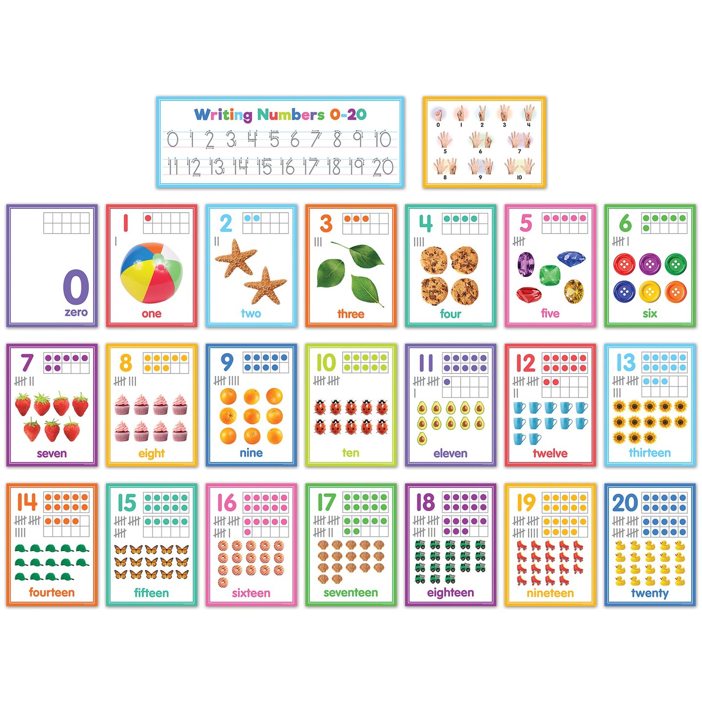 Colorful Numbers 020 Bulletin Board Set, 23 Pieces Michaels