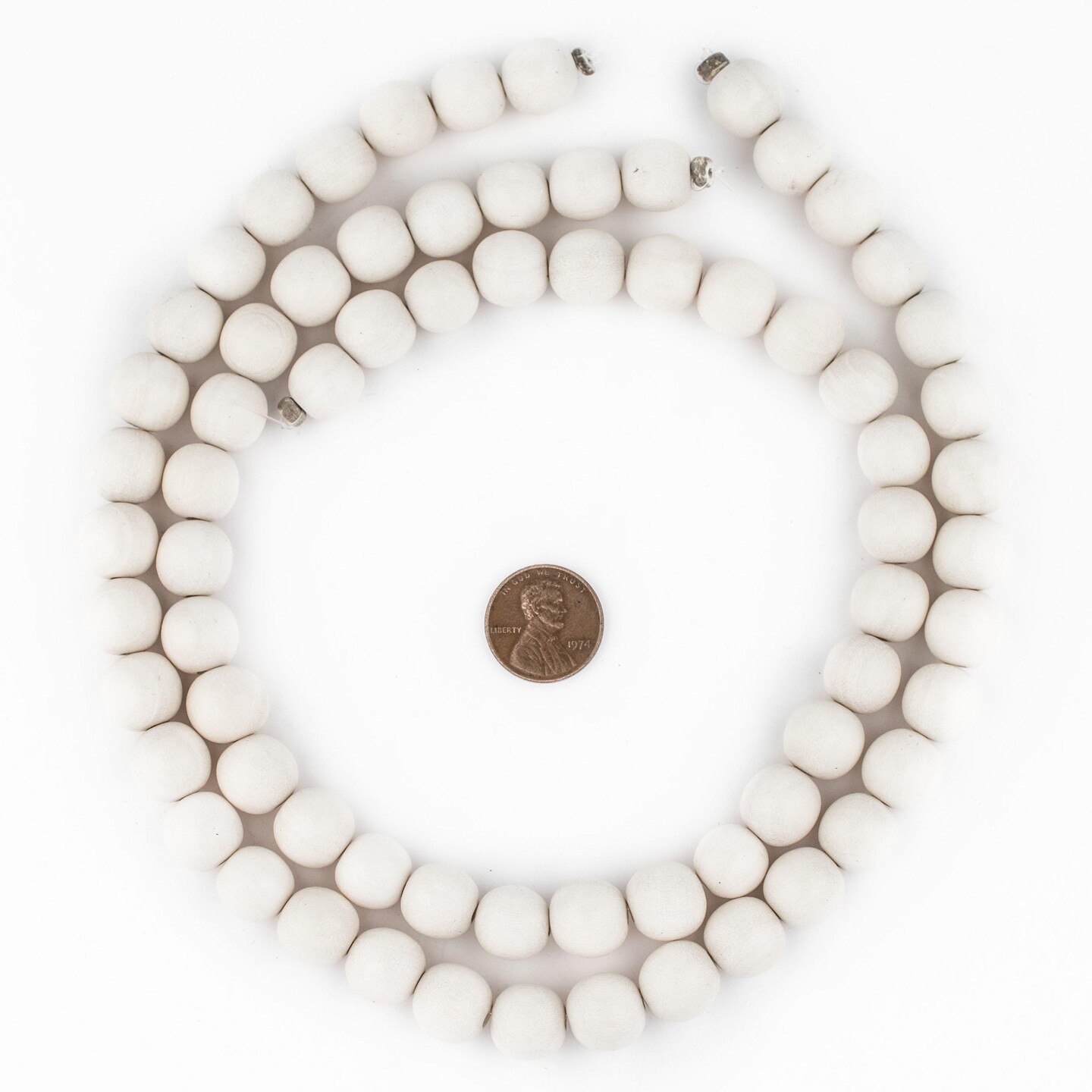 TheBeadChest 12mm Natural Round Wood Beads, Wooden Beads Loose Wood Spacer Beads for DIY Jewelry Making, 4 Sizes (8mm, 10mm, 12mm, 20mm) - White