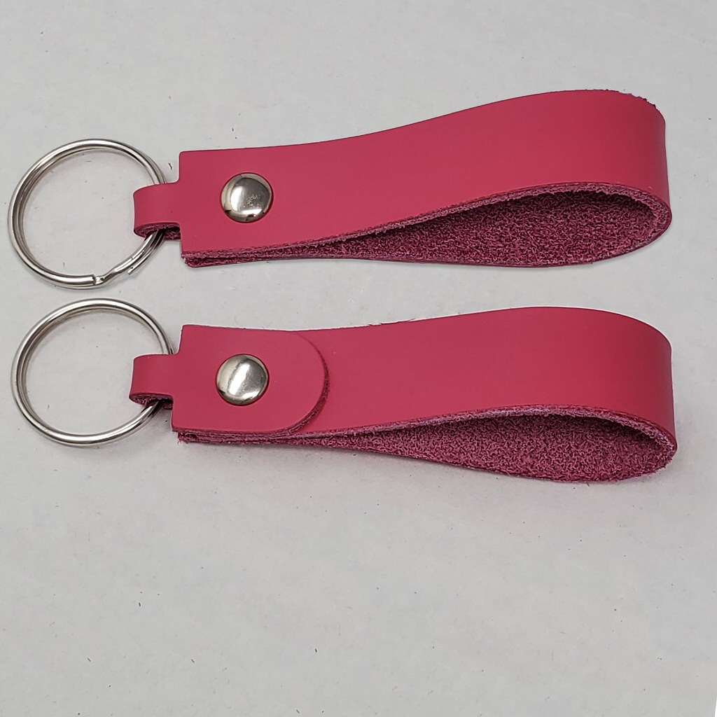 Blank Leather Keychains – DIY Engraving Kit, Pack of 10 (¾" x 4.5")