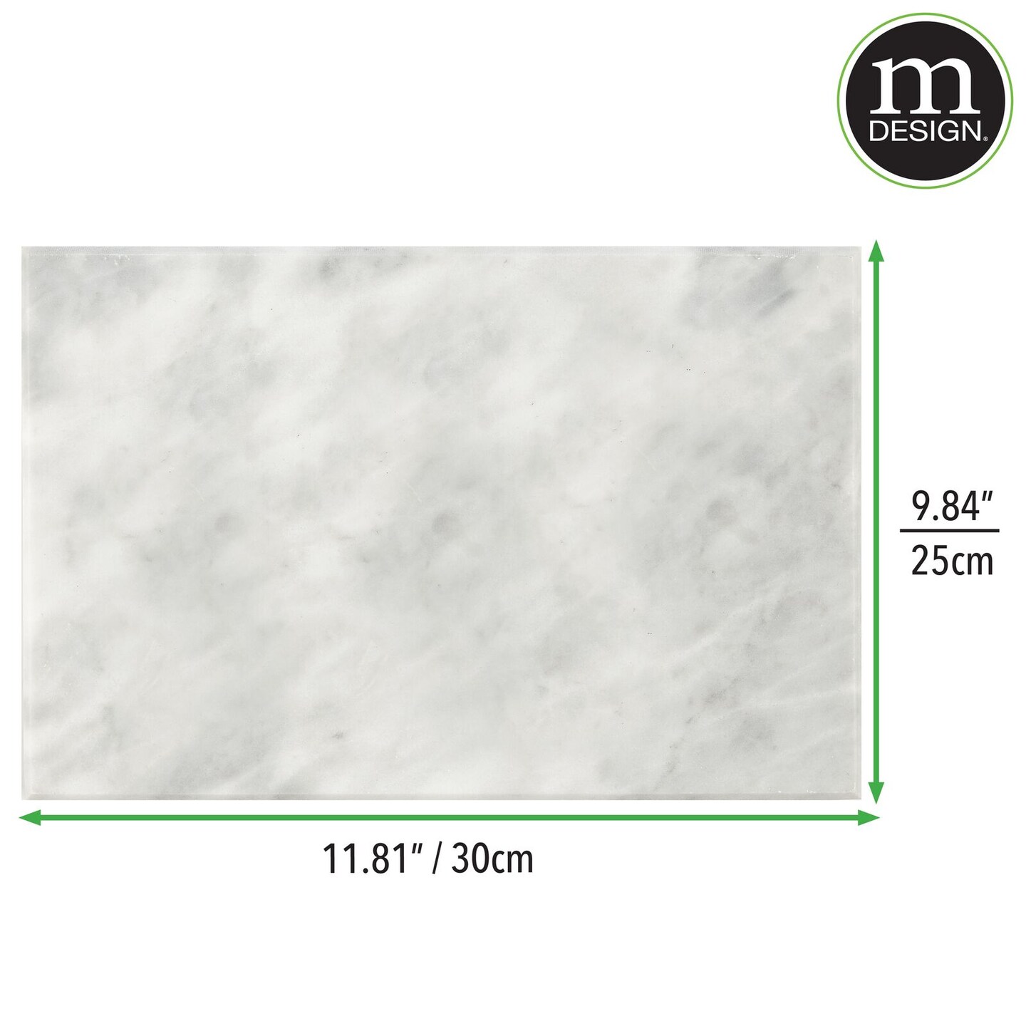 mDesign Slate Slab Kitchen Pastry Cutting Board Serving Tray - 2 Pack