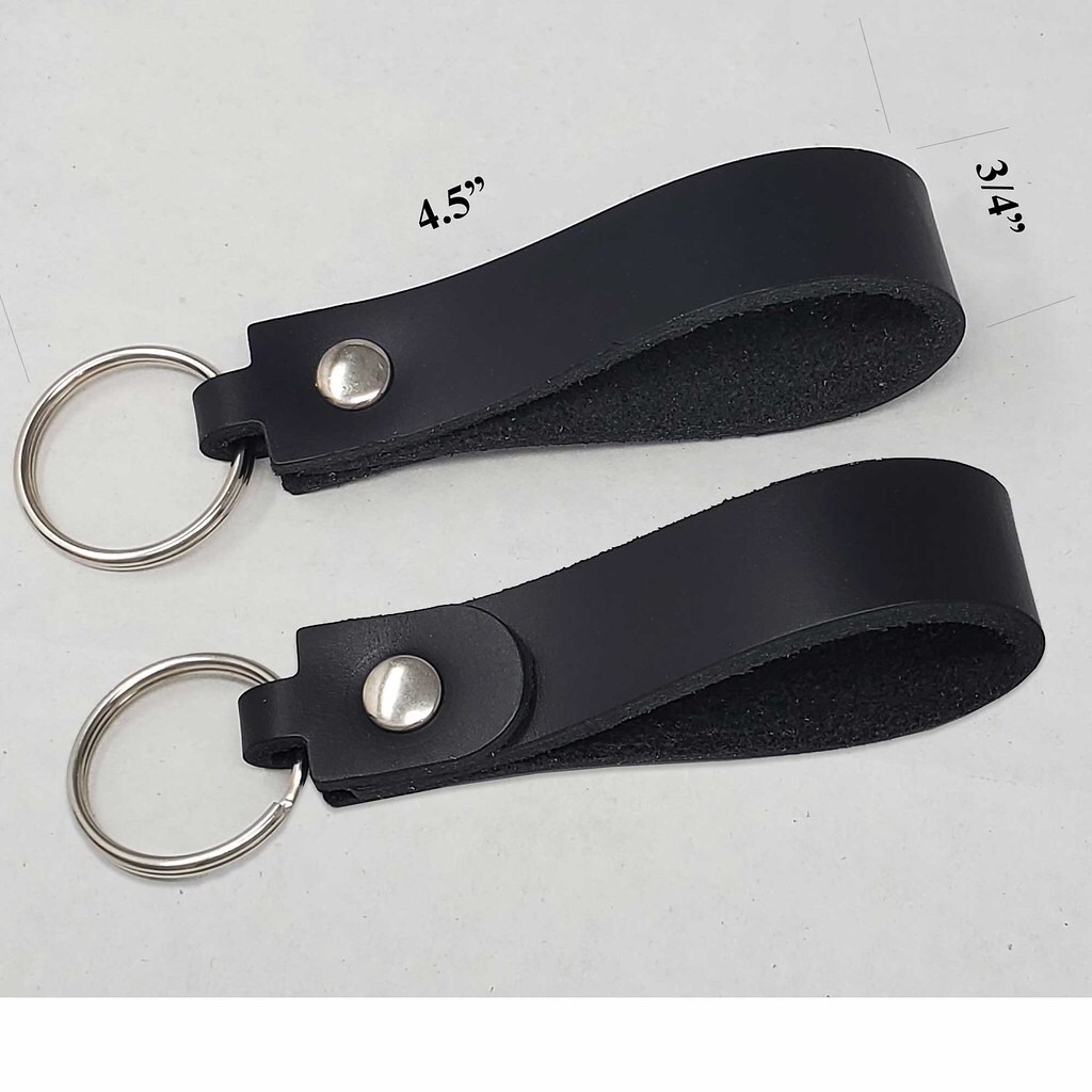 Blank Leather Keychains – DIY Engraving Kit, Pack of 10 (¾" x 4.5")