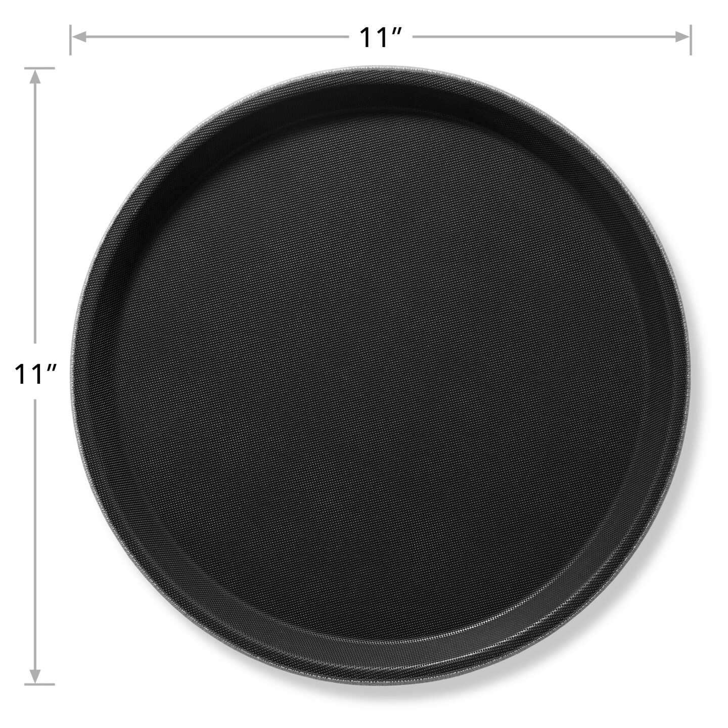 Jubilee (Set of 4) Round Restaurant Serving Trays - NSF Certified Non-Slip Food Service Tray