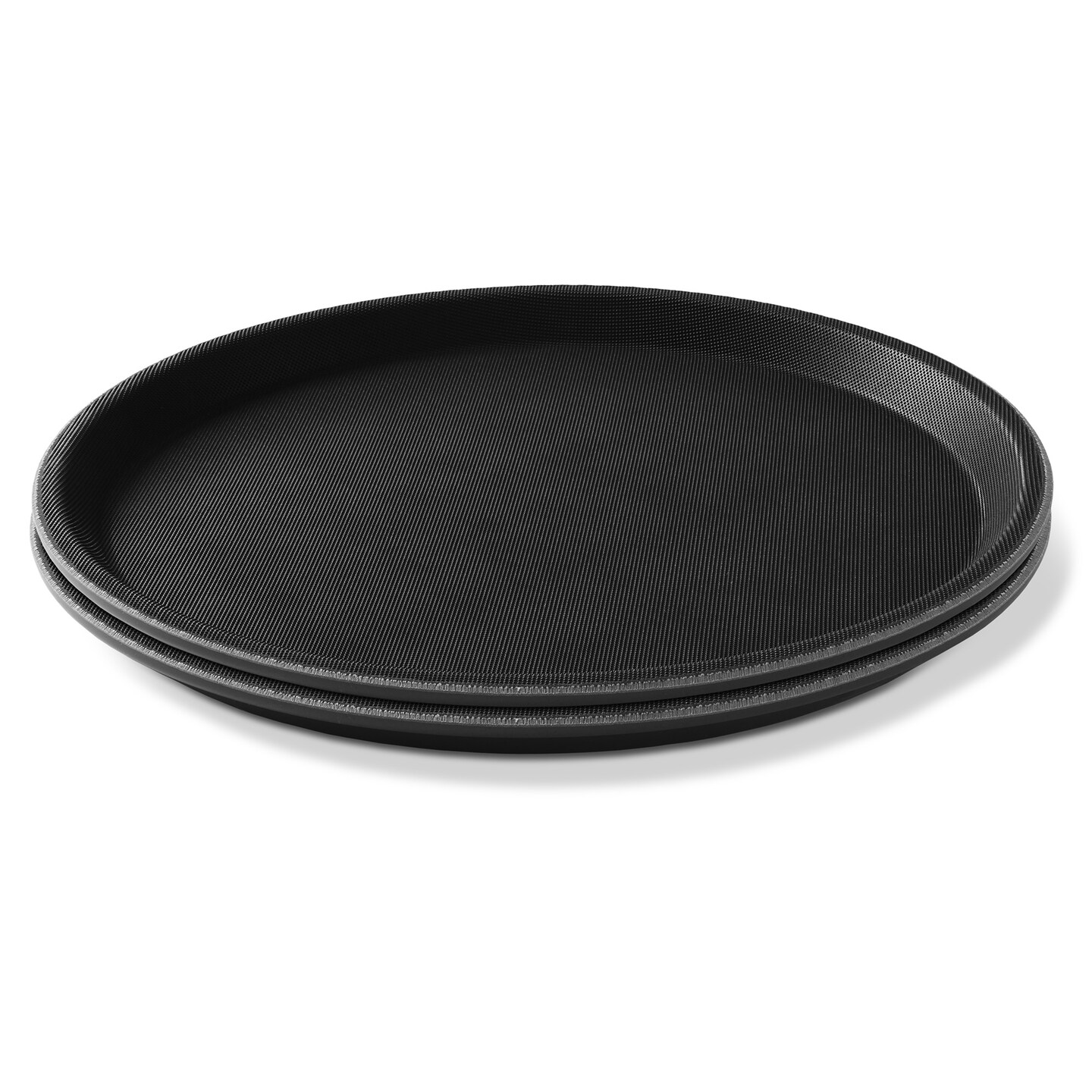 Jubilee Round Restaurant Serving Trays (Set of 2) - NSF Certified Non-Slip Food Service Tray