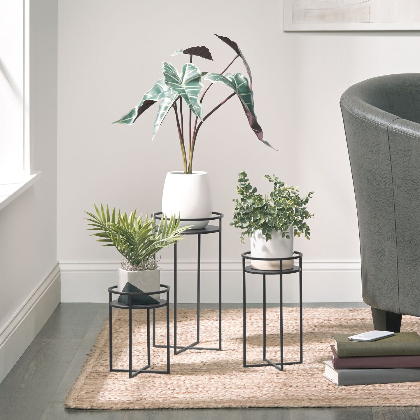 mDesign Metal Midcentury Indoor/Outdoor Stands for Plants Michaels