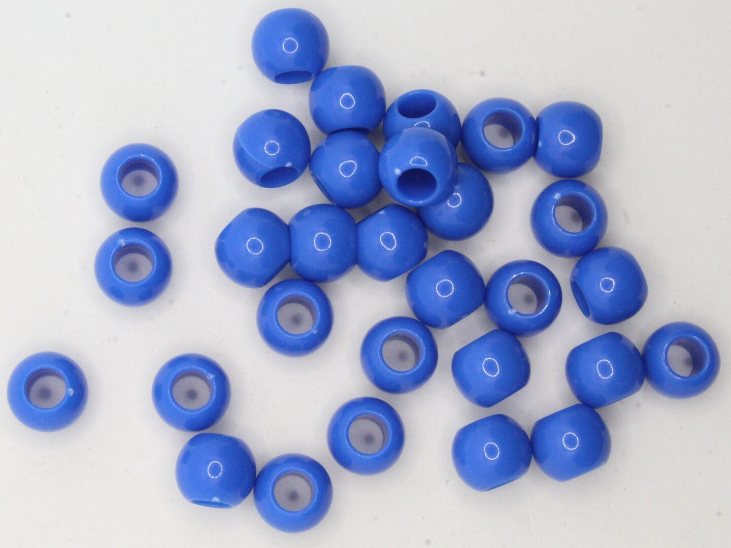 30 14mm Blue Large Hole Round Plastic Beads by Smileyboy Beads | Michaels