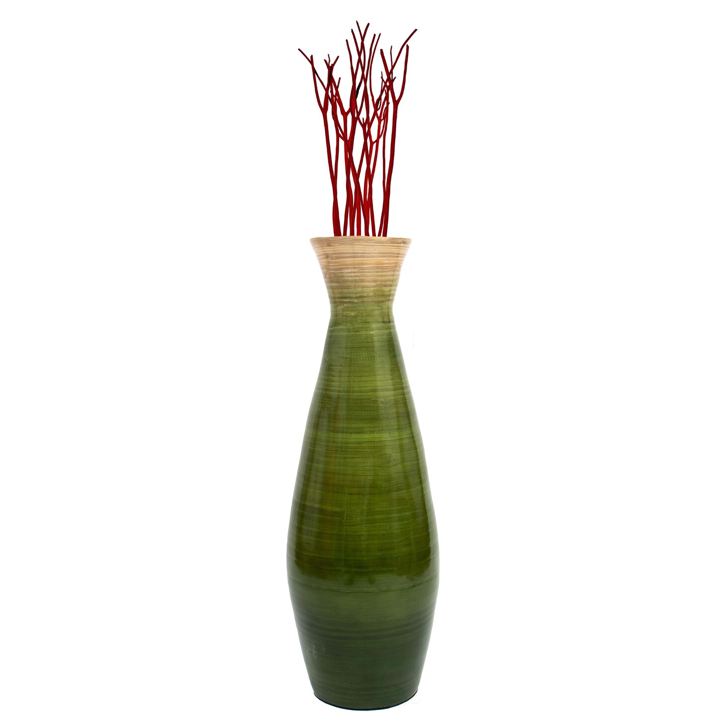 Uniquewise Classic Bamboo Floor Vase Handmade For Dining Living Room   36034905638327129 