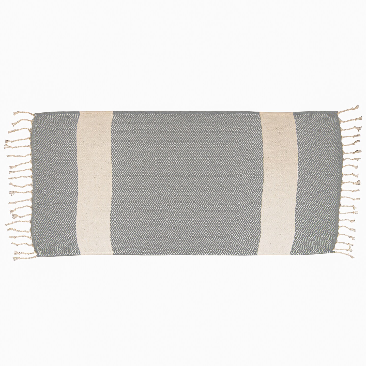 Deerlux 100% Cotton Turkish Hand Towels, Set of 2 18&#x22; x 40&#x22; Diamond Peshtemal Kitchen and Bath Towels