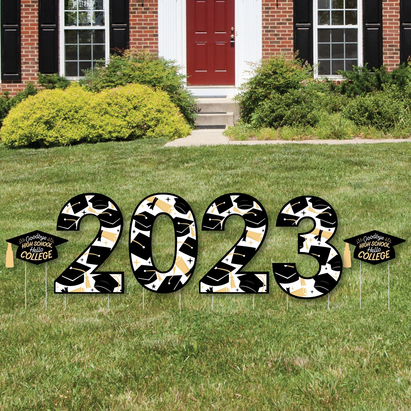 Big Dot of Happiness Hello College 2023 Graduation Party Yard Signs