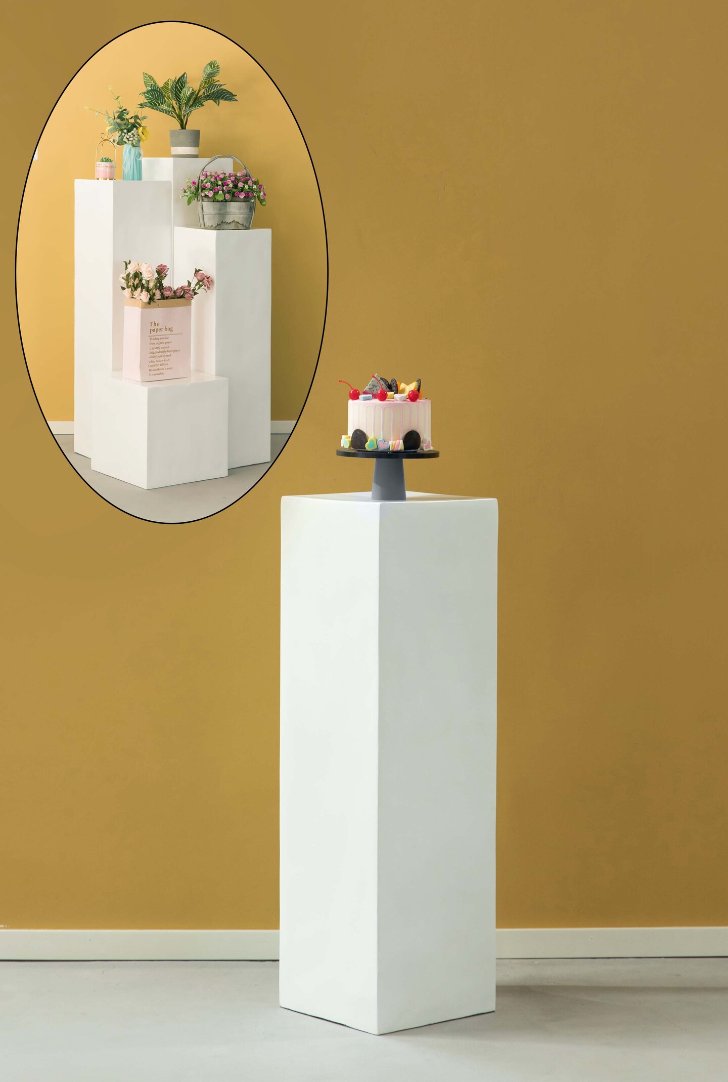 Flower Stand cube, Interior Design, decorative display cube, Wedding Pedestal stand, Centerpiece, Flower Display Stand, Home Décor, for Entryway, Living Room, or Dining Room