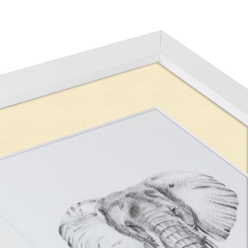 ArtToFrames Collage Photo Picture Frame with 1 - 10x13 inch Openings, Framed in White with Over 62 Mat Color Options and Regular Glass (CSM-3966-641)
