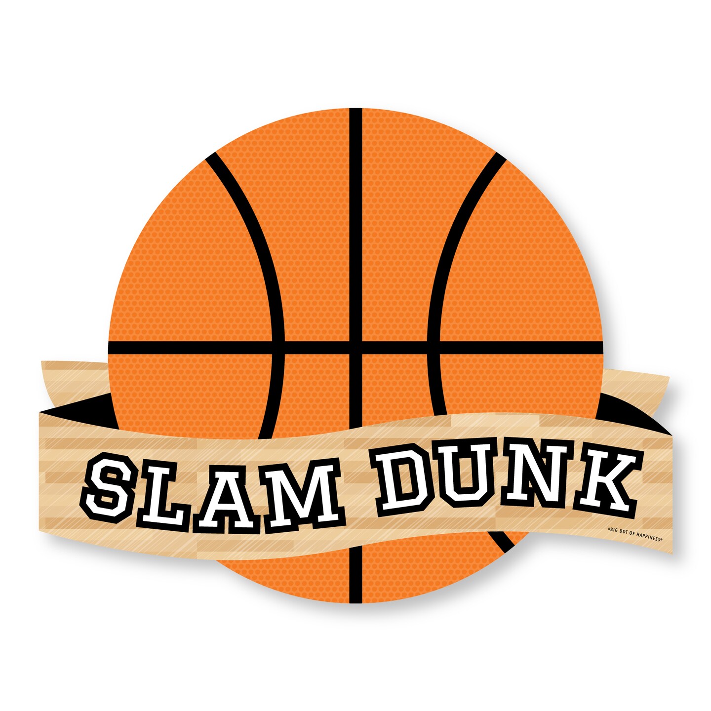 Big Dot of Happiness Basketball School Spirit - Senior Night or Graduation Party Wall Decoration - Involvement Sign