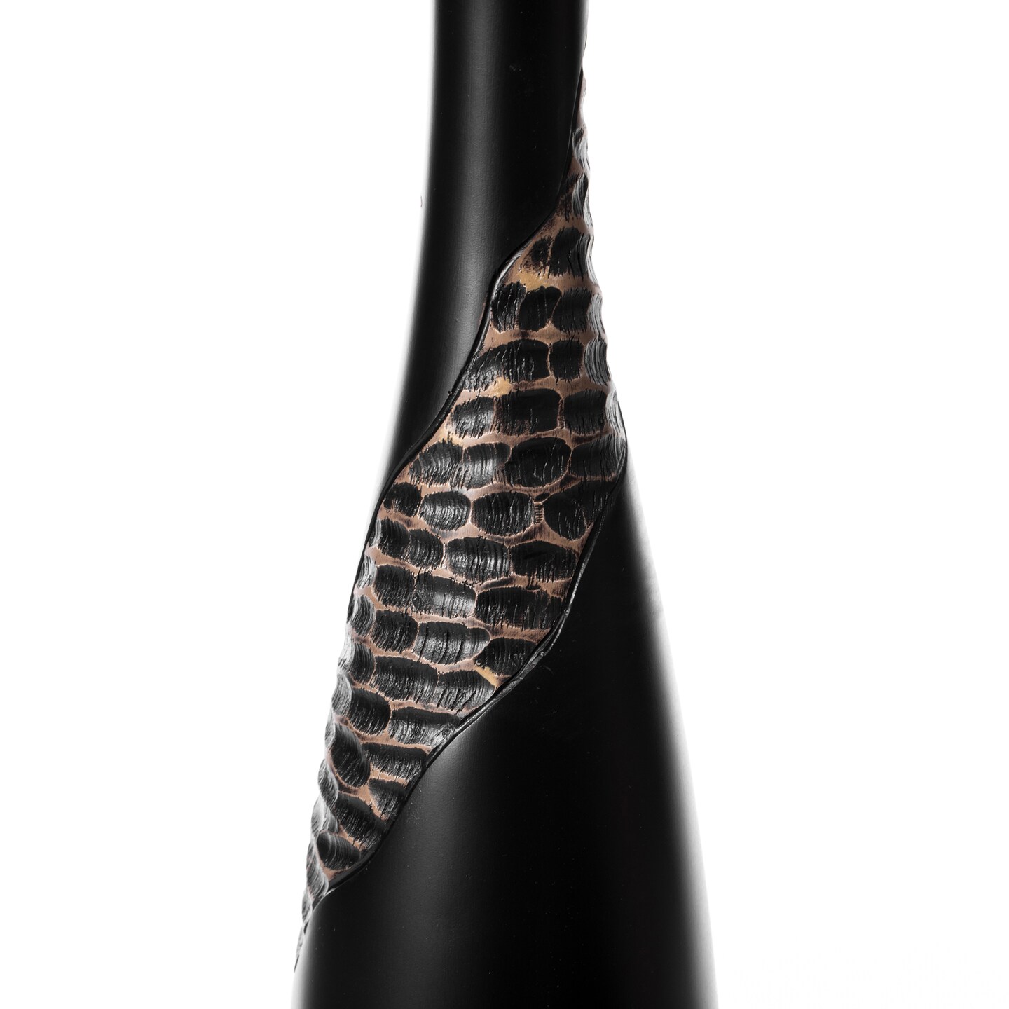 Bottle Shape Decorative Floor Vase, Brown with Cobbled Stone Pattern - Modern Home Decor, Elegant Tall, Ceramic Accent Piece, Living Room Statement, Unique Accents, Home Accessories, Floor Decor