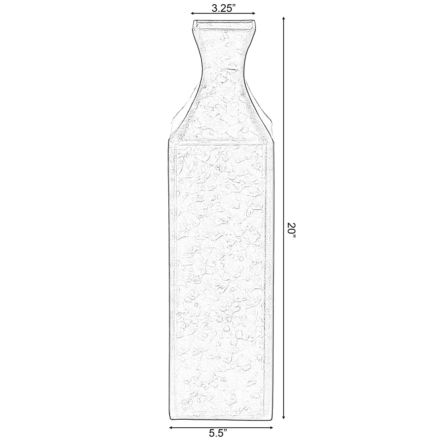 Decorative Antique Style Metal Bottle Shape Gold Floor Vase for