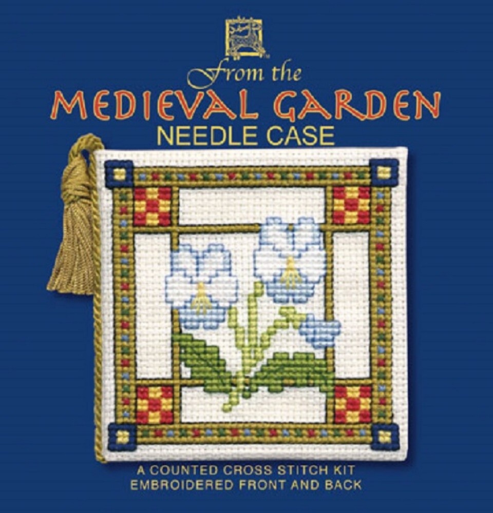 Textile Heritage Needle Case Counted Cross Stitch Kit - Medieval Garden