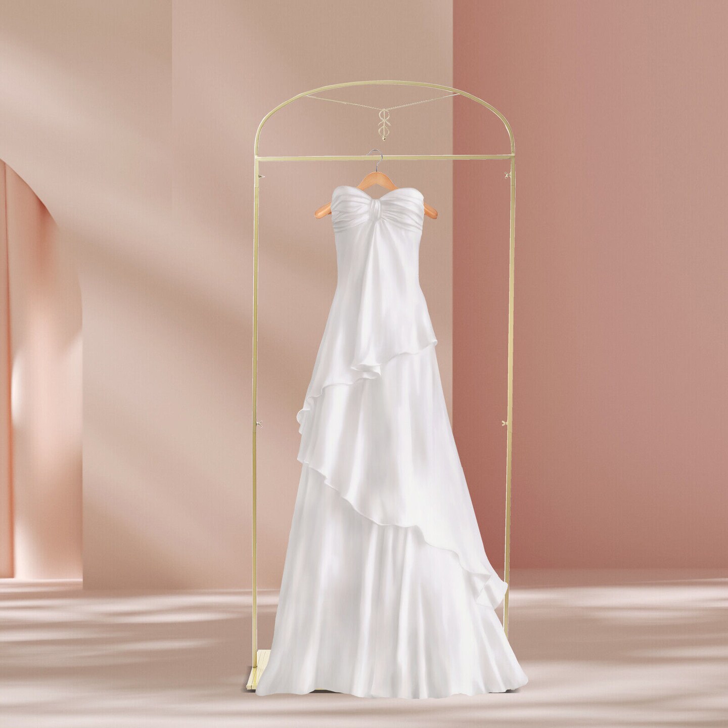 Kitcheniva Gold Garment Rack Wedding Dress Display Stand