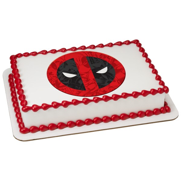 Marvel&#x27;s Deadpool Icon Edible Cake Topper Image - 7.5&#x22; Round