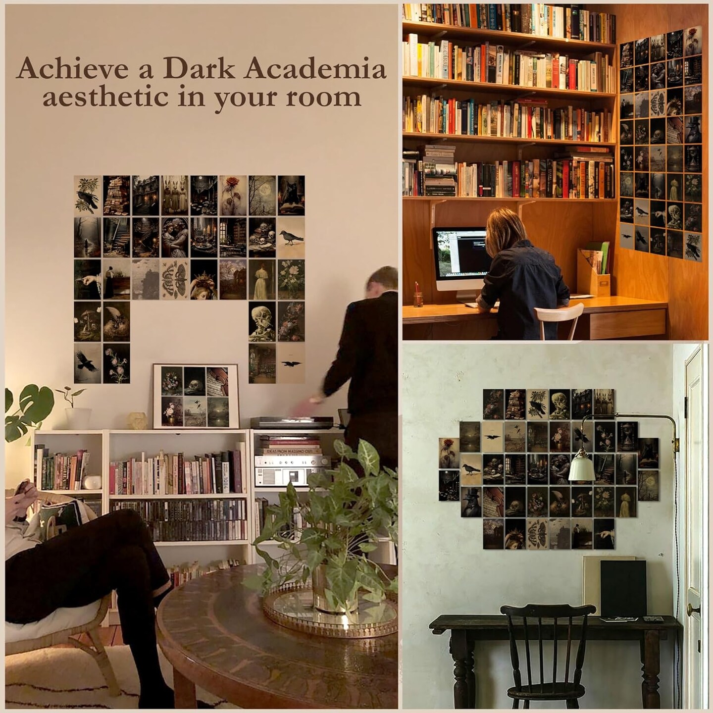 Vintage Dark Academia Wall Art Prints 40 Pieces