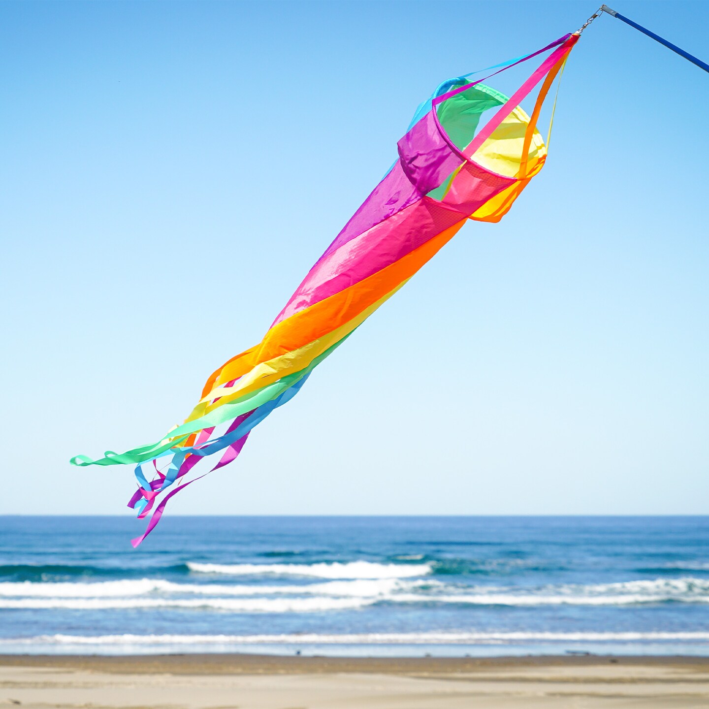 In the Breeze 5228 &#x2014; 60-inch Fiesta Spinsock &#x2014; Colorful and Fun Spinning Windsock, Kite Line Laundry