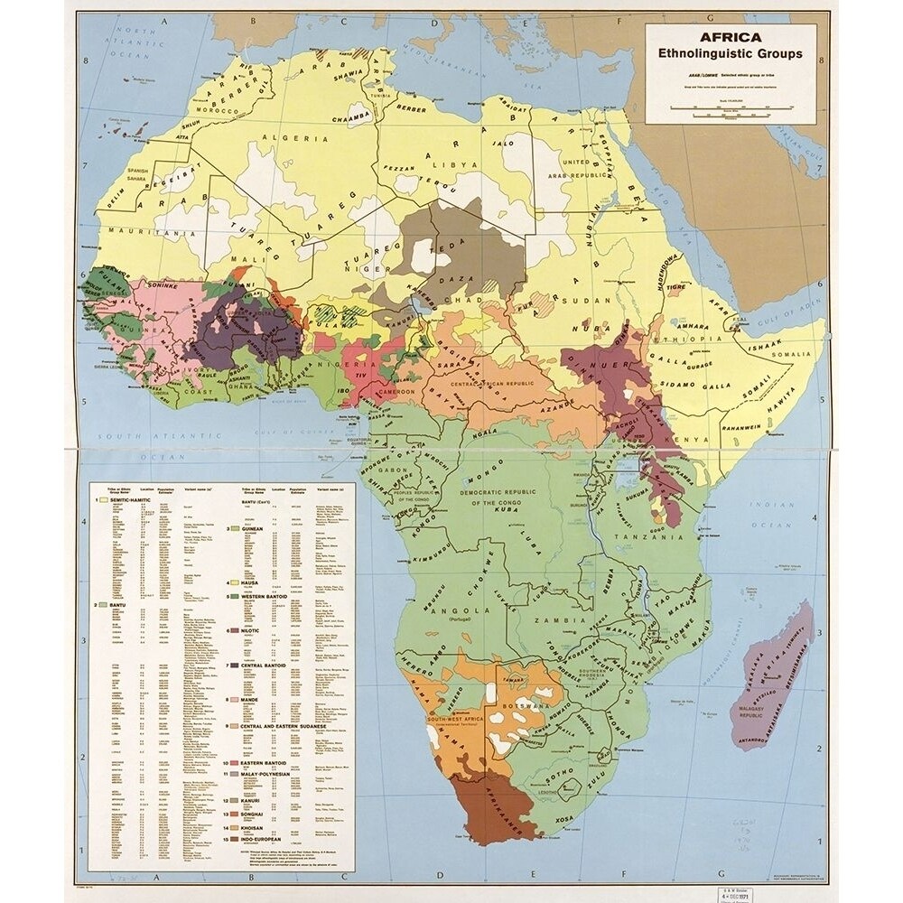 Ethnolinguisitic Map Of Africa By Cia