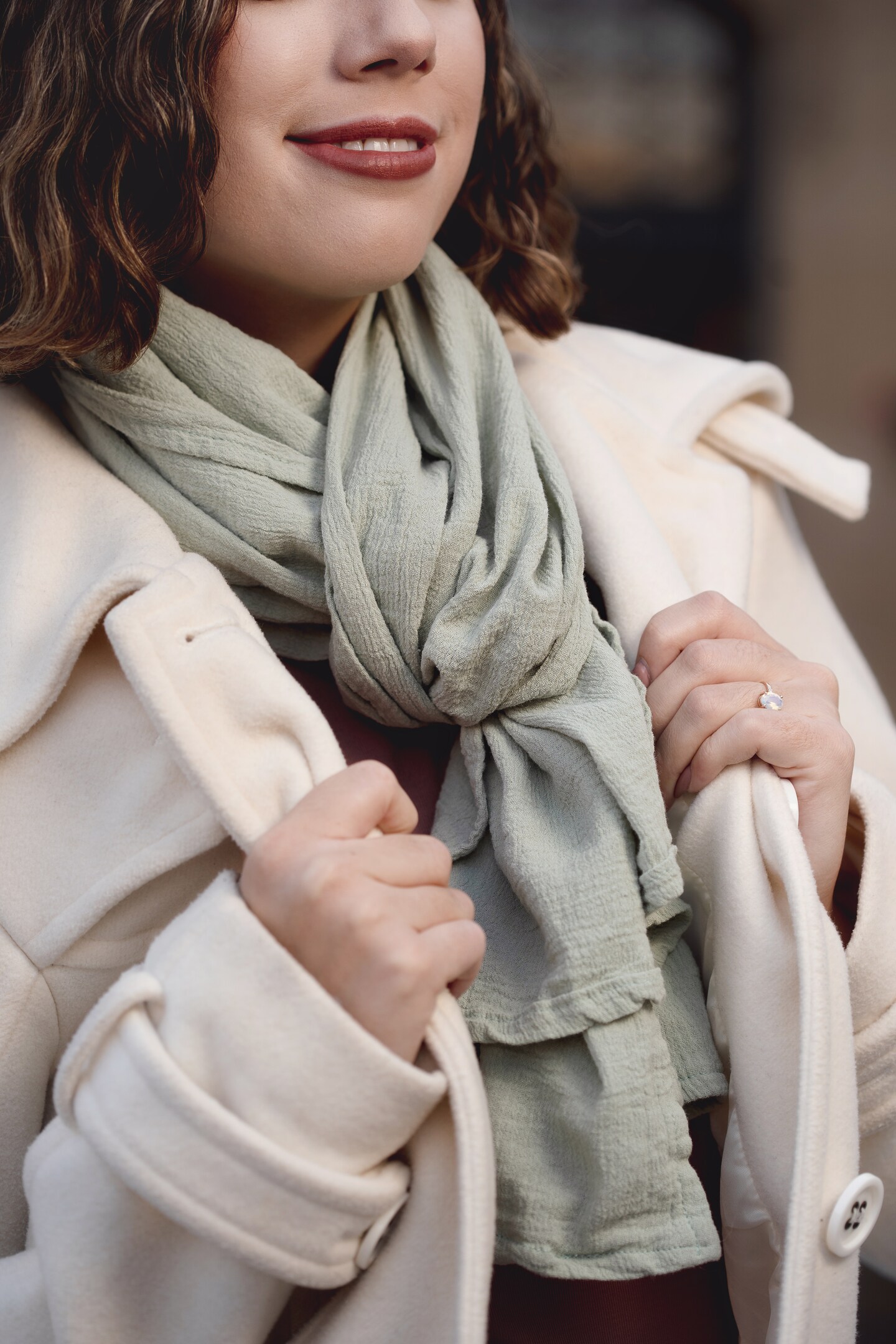 Cotton Gauze Scarf - Lightweight and breathable | MakerPlace by
