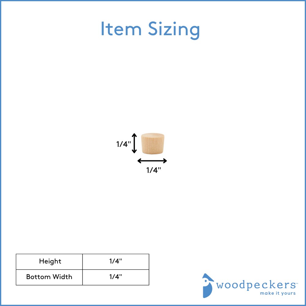 Wood Hole Plugs, Multiple Sizes, Oak Flat Top Plugs for Screw Holes | Woodpeckers
