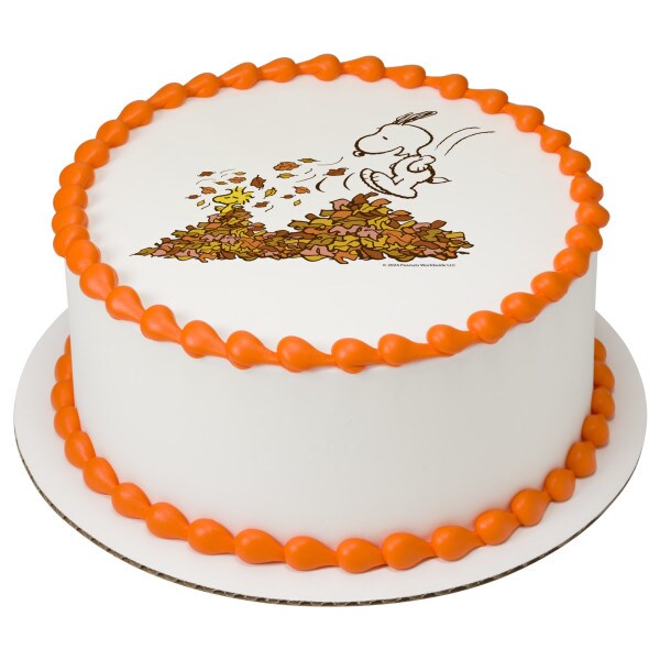 Peanuts&#xAE; Happy Fall Edible Cake Topper Image - 1/4 Sheet