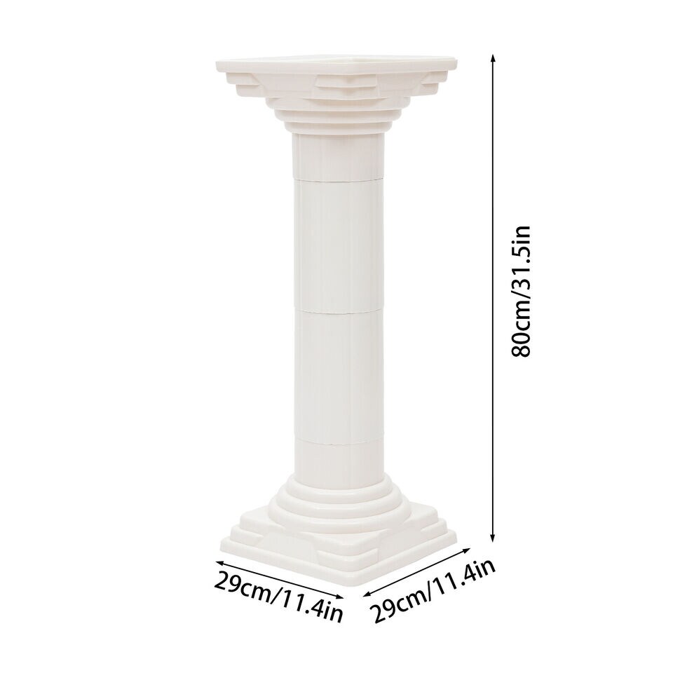Kitcheniva Elegant Plastic Roman Column Flower Stand Decoration 4PCS
