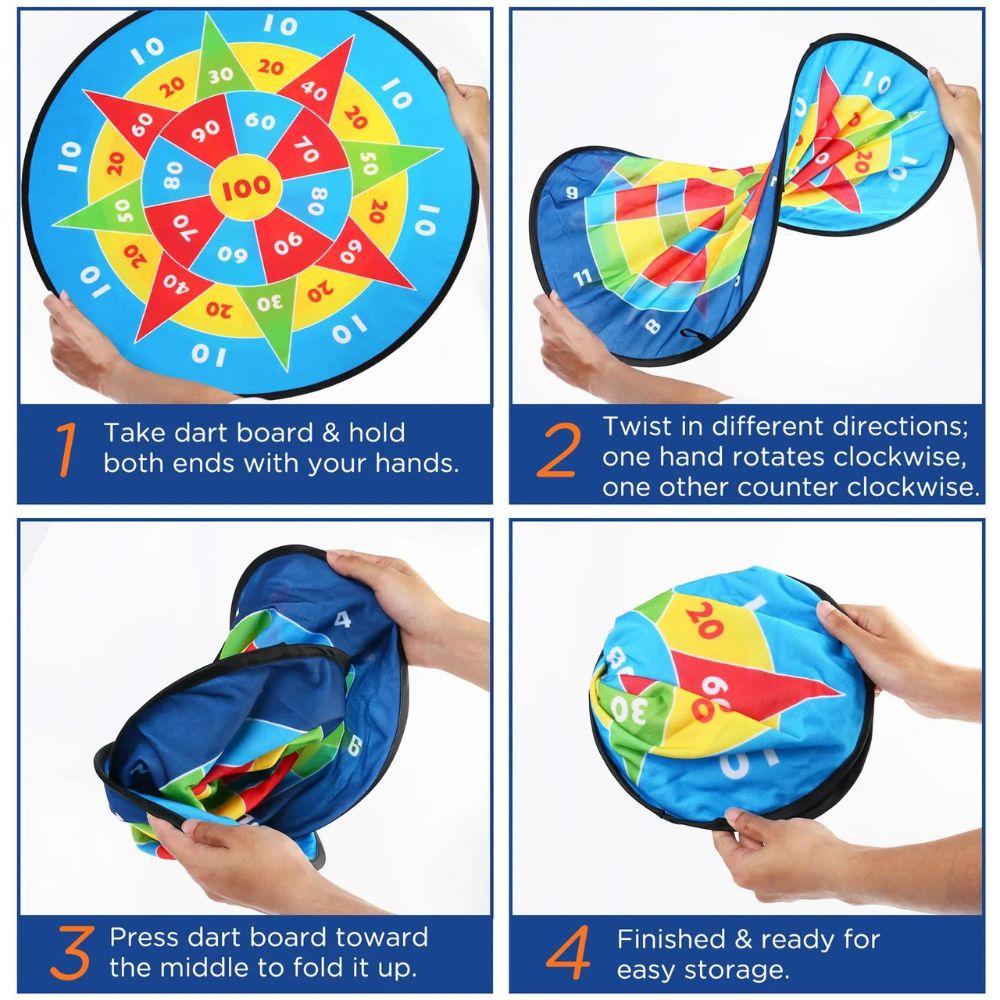 29&#x22; Dart Board Game for Kids Perfect Gift with 16 Sticky Balls