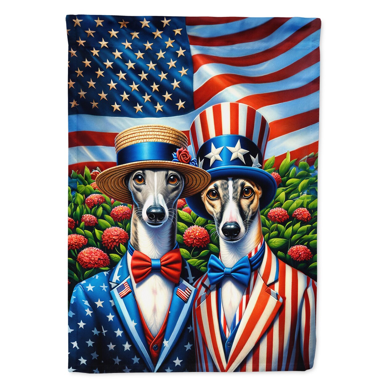 Caroline&#x27;s Treasures All American Greyhound Garden Flag