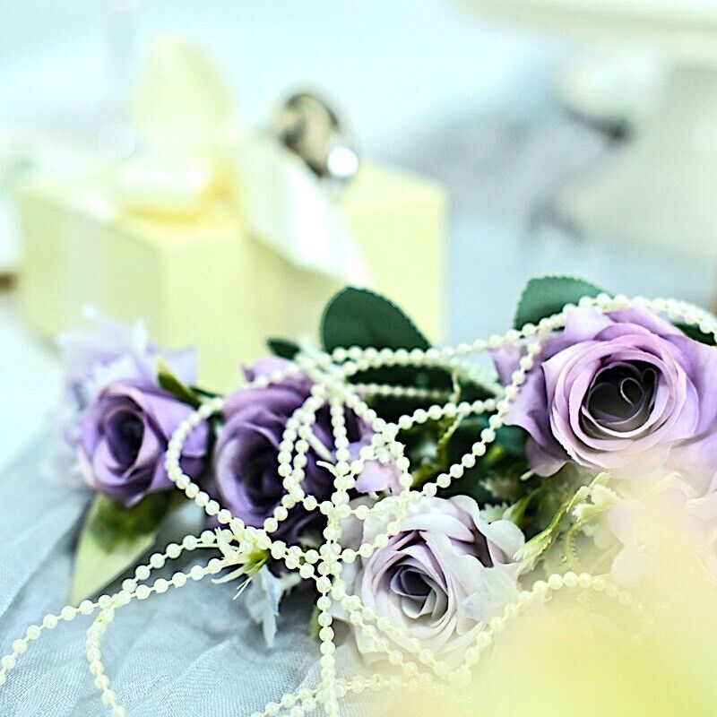 6 mm IVORY PEARLS 12 yards String BEADS Wedding Party Crafts