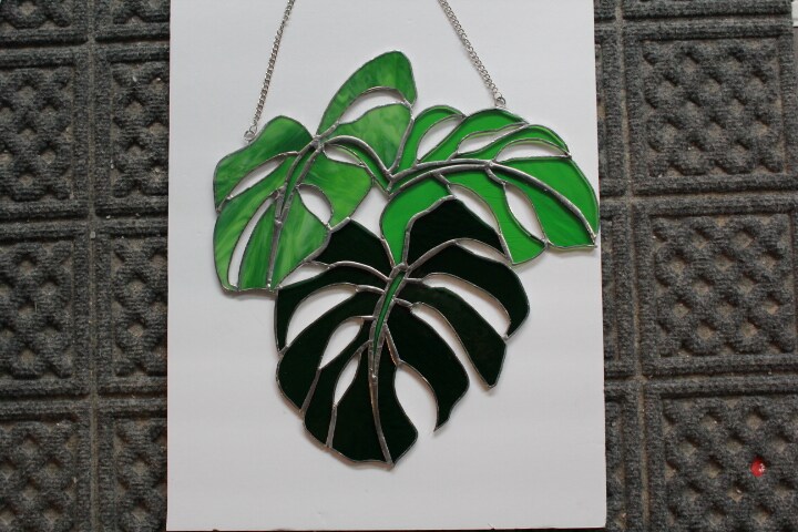 stained glass Monstra leaves | MakerPlace by Michaels