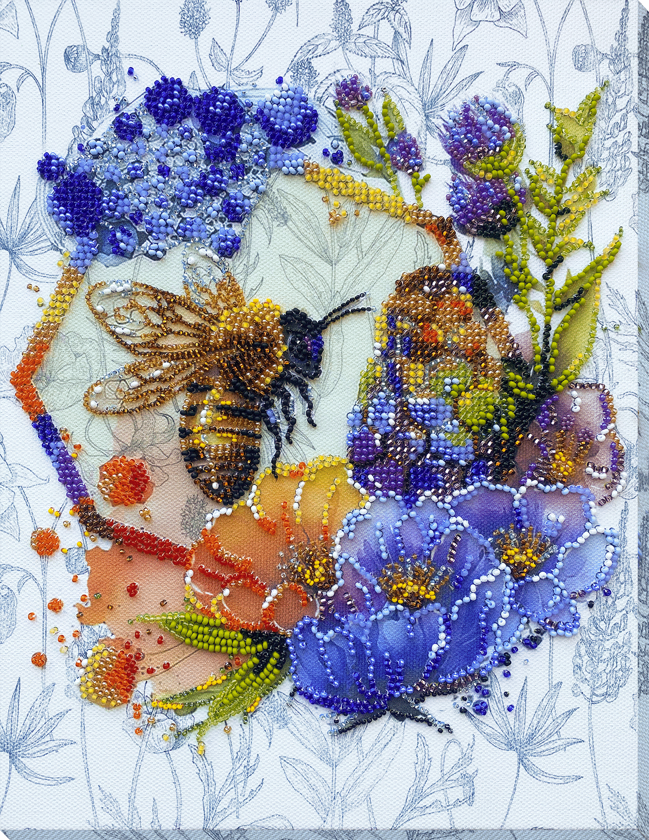 Bead Embroidery Kit - Flower honey AB-906