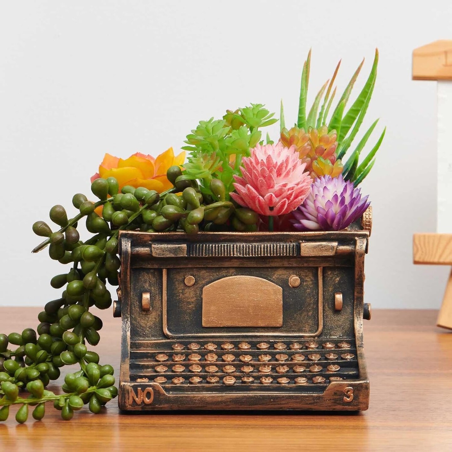 Aesthetic Typewriter Decorative Succulent Pot