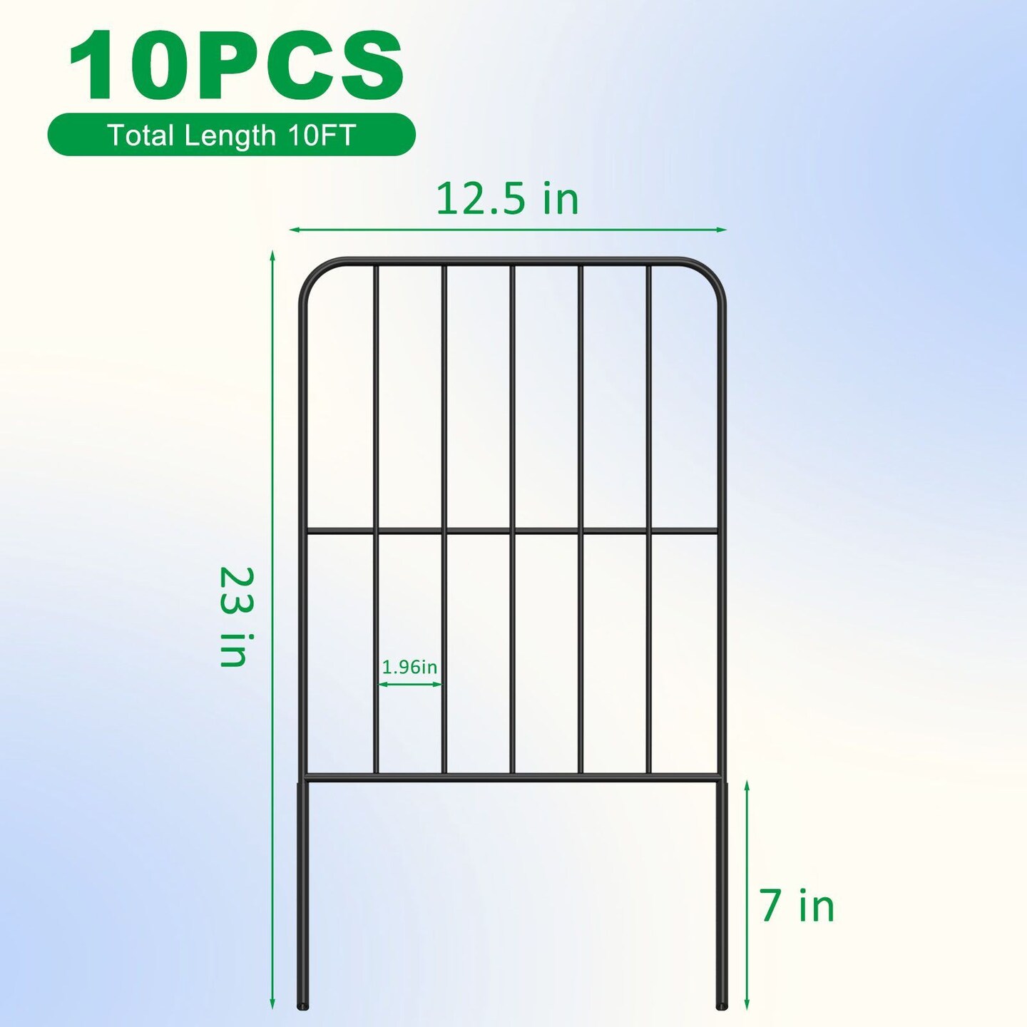 Square-shaped Decorative Garden Fence Outdoor