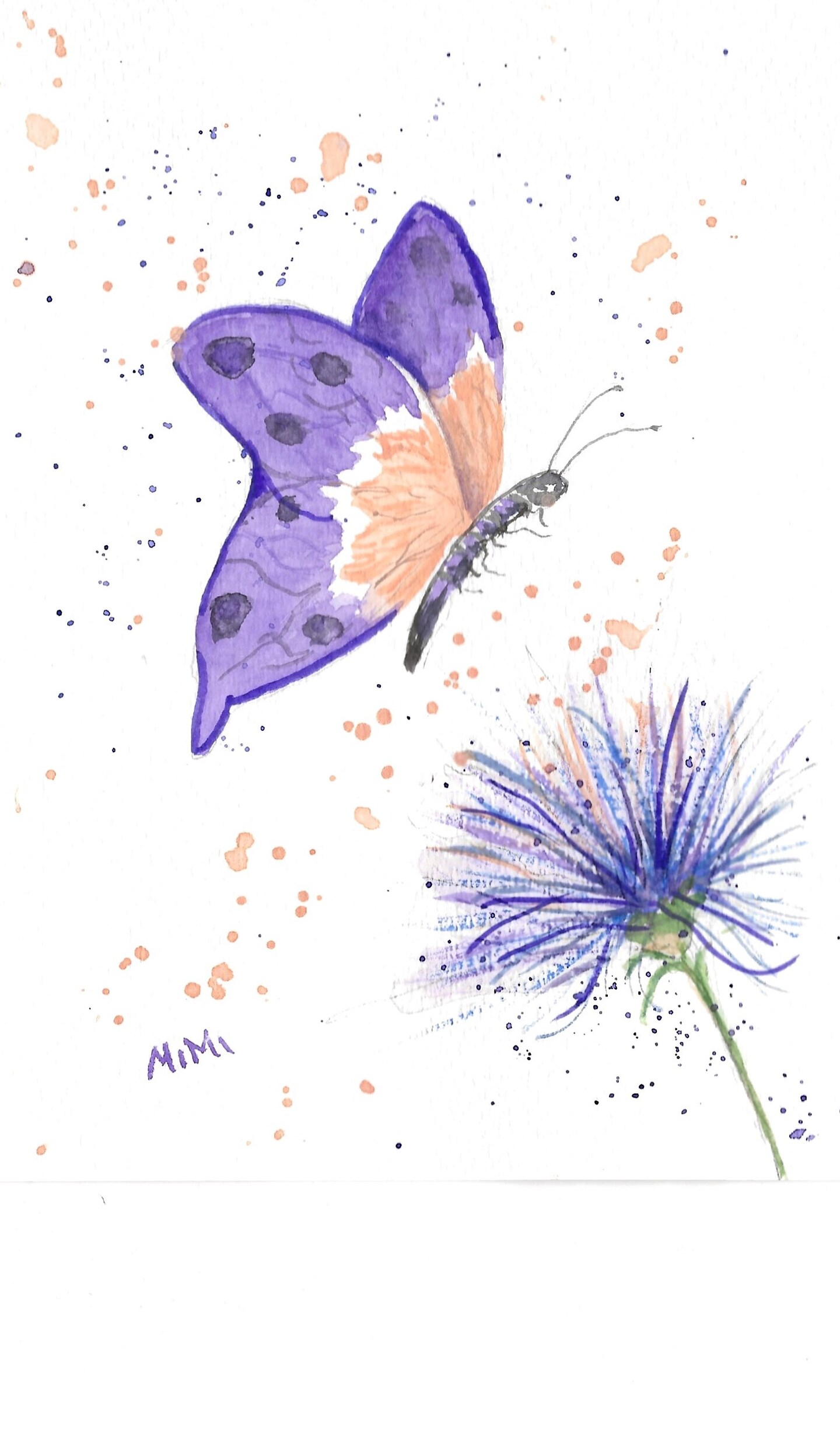 Original Watercolor Note Card Butterfly MakerPlace by Michaels