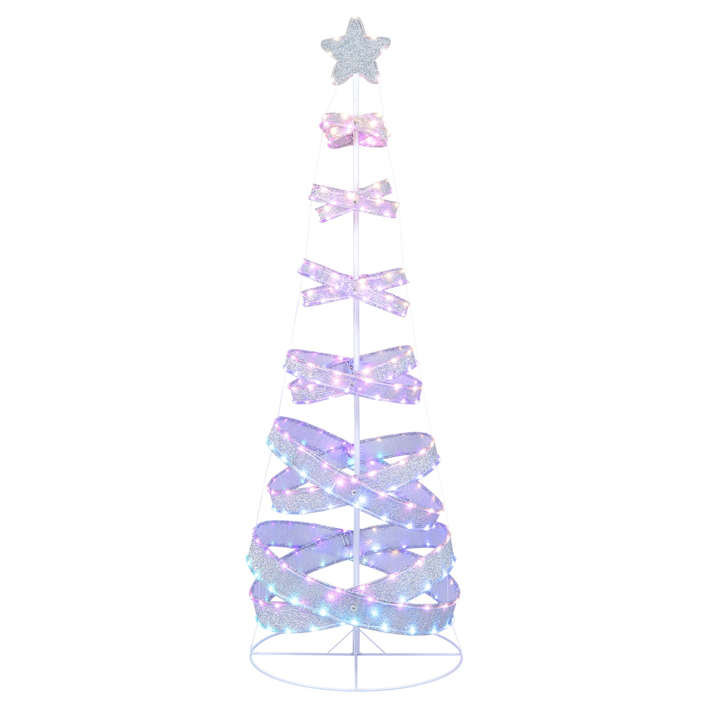7 Feet Outdoor Spiral Christmas Tree For Party Xmas New Year Decoration