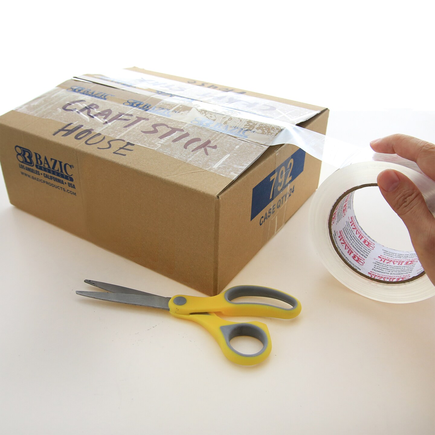 BAZIC Heavy Duty Industrial Clear Packing Tape 1.88&#x22; x 109.3 Yards (36/Box)