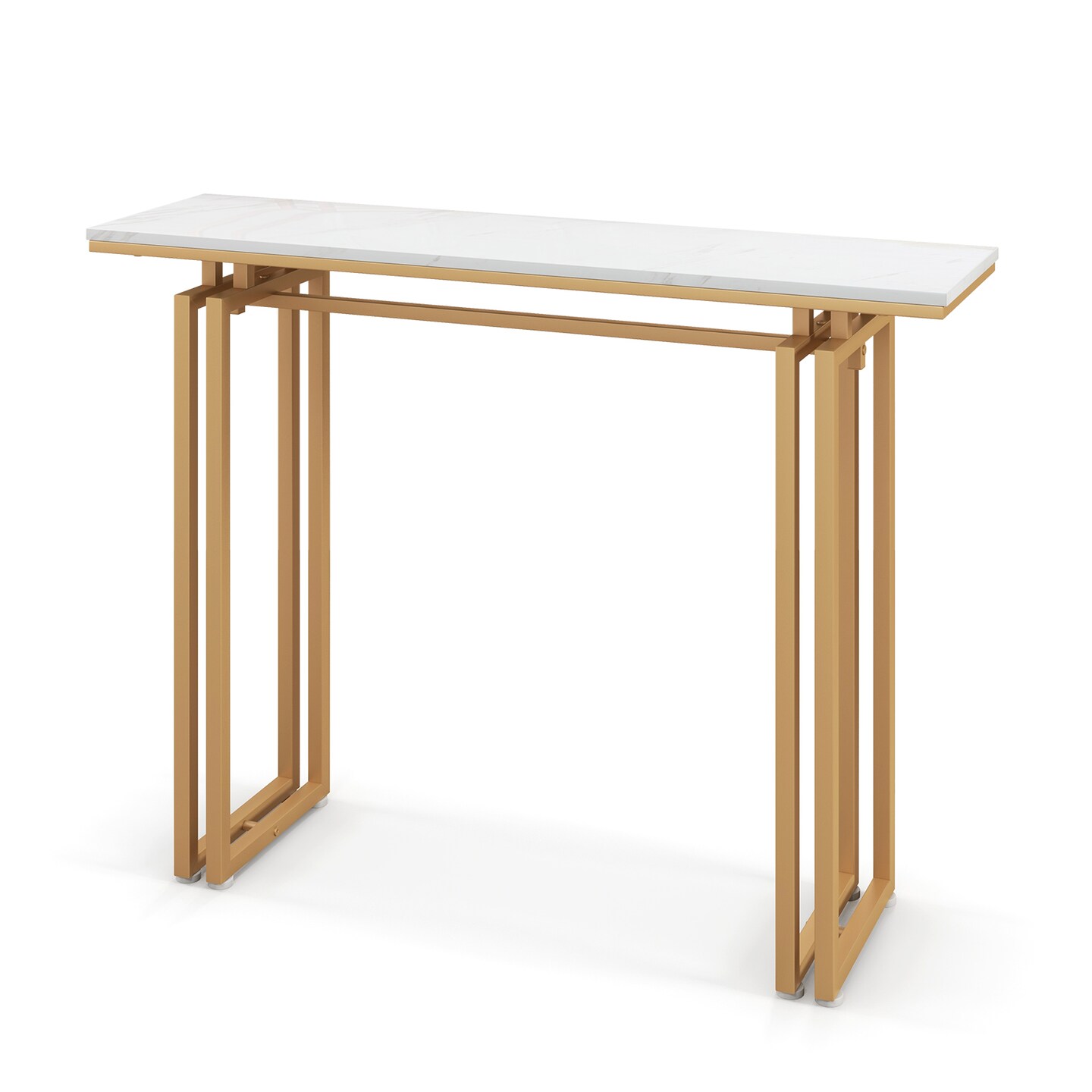 43.5 Inch Console Table With Heavy-duty Metal Frame-golden