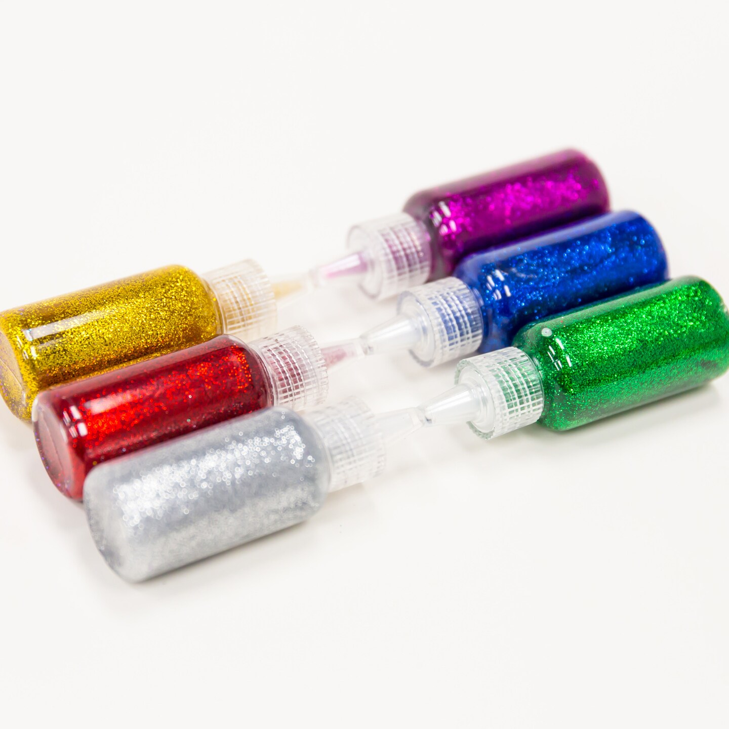 BAZIC Glitter Glue 20 mL (6/pack) Classic Color