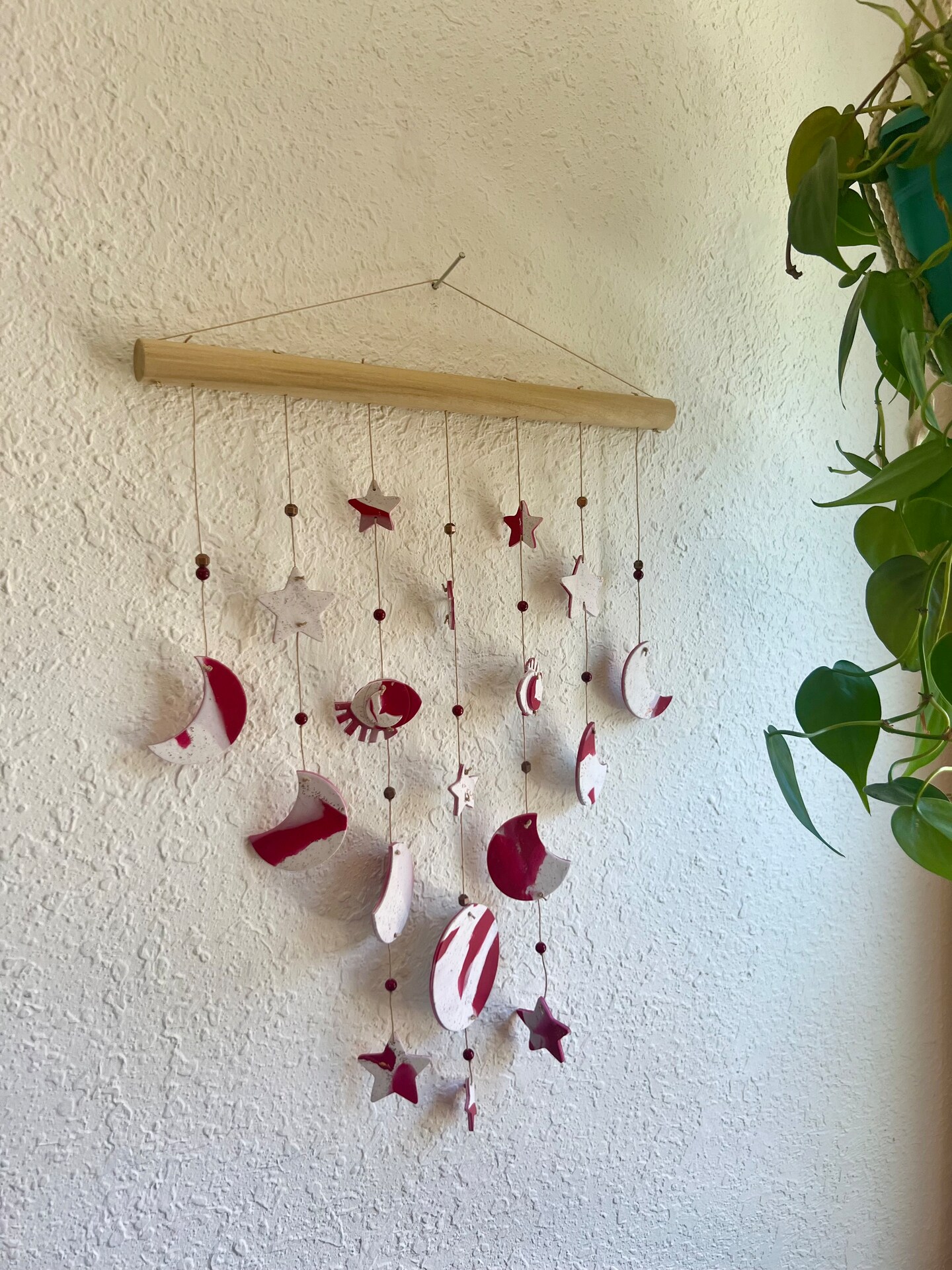 Seeing Red Multi-Strand | Wall Hanging | Moon Phases | Moon Accents ...